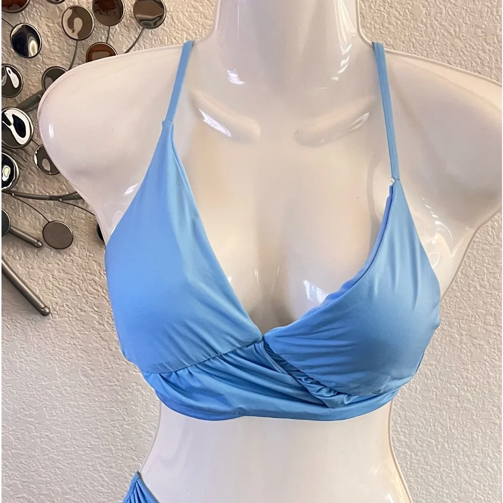 Mossimo Light Blue 2 Pc Swimwear - Picture 2 of 3